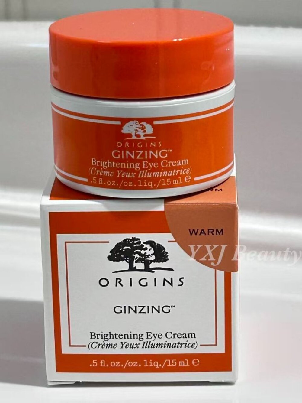 New Origins Ginzing Brightening Eye Cream~Warm~Full Size 15 ml/0.5 oz